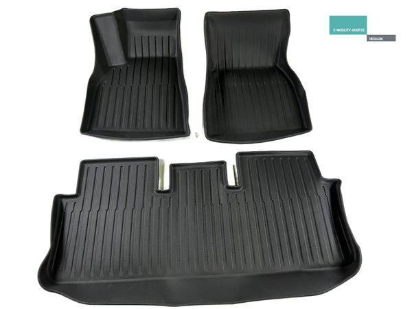 Tesla Model S all-weather vloermatten complete set - 5 stuks, rubberen matten uit 2023
