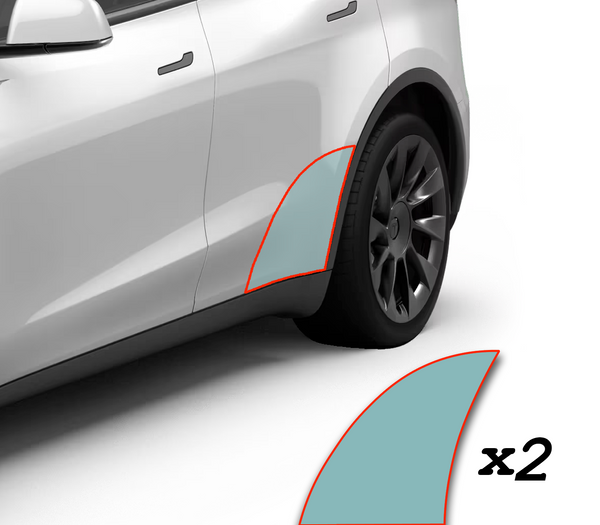 Tesla Model Y beschermfolie - set van 2, dorpels achter - PPF Paint Protection Film