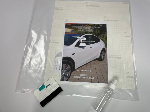 Tesla Model Y beschermfolie - set van 2, dorpels achter - PPF Paint Protection Film