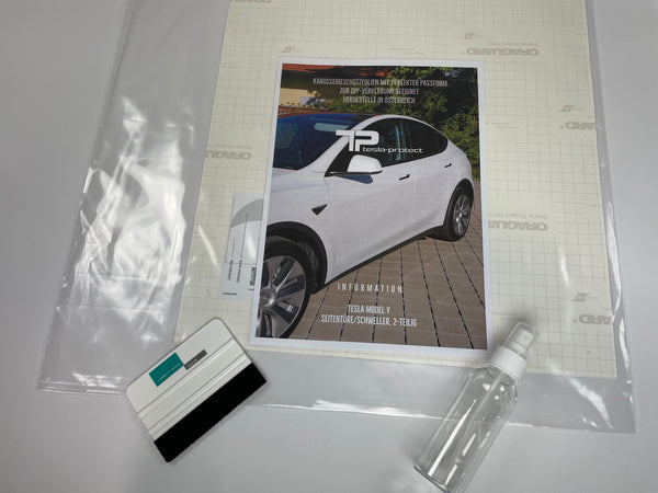 Tesla Model Y beschermfolie - set van 2, dorpels achter - PPF Paint Protection Film