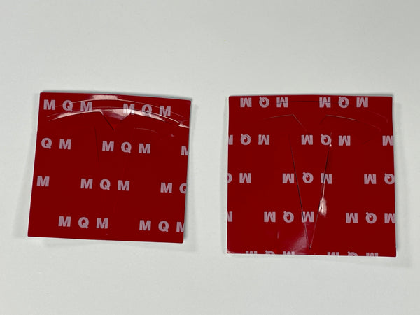 Tesla Model Y T-Logo metaal - 2-delige set om te ruilen - zwart mat