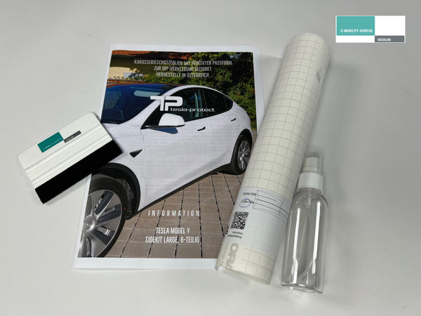 Tesla Model Y beschermfolie - sideskirts - 6-delige set - PPF lakbeschermingsfolie