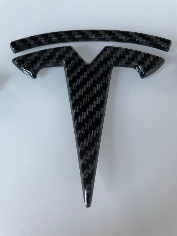T-Logo set voor voor, achter en stuur voor Model Y - doppen