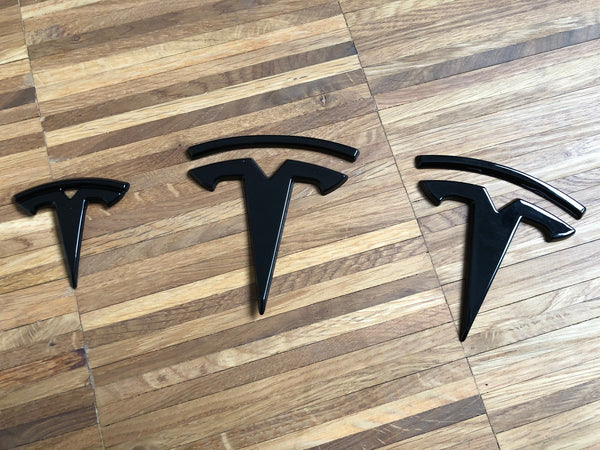T-Logo set voor voor, achter en stuur voor Model Y - doppen