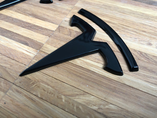T-Logo set voor voor, achter en stuur voor Model Y - doppen