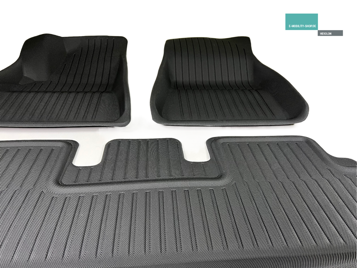 3D ELEMENT rubberen vloermatten ontworpen voor VOLKSWAGEN ID.4 2020 ->, werkt op batterijen, 3-delig