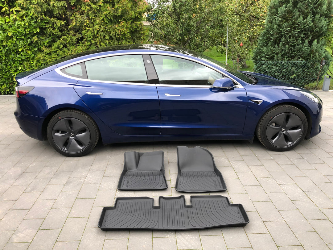 Tesla Model Y all-weather vloermatten set 3 stuks. – E-Mobility Shop
