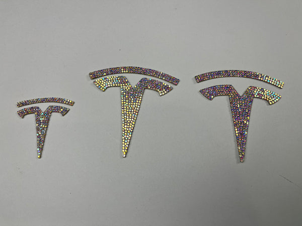 Tesla Model 3 T-Logo Diamond sticker set van 3