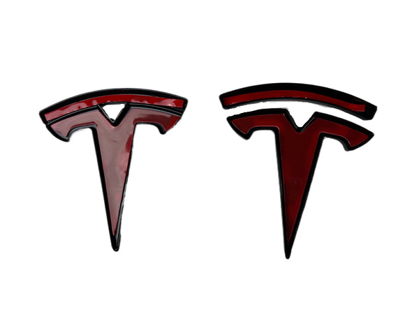 T-logoset voor voor- en achterkant voor Model S-petten