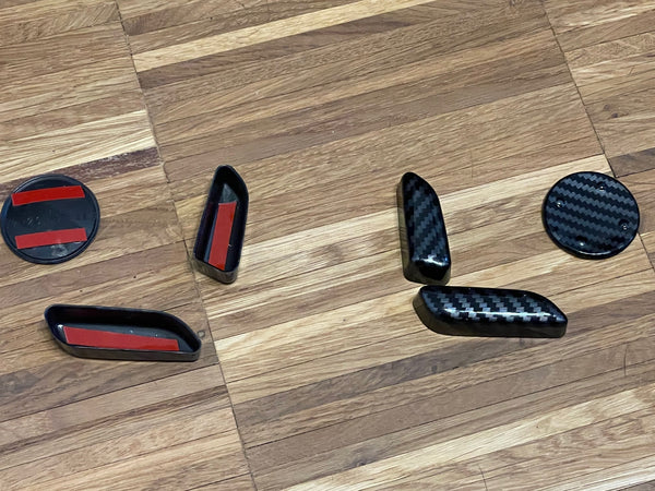 Tesla Model S en X - stoelverstellingshoes in carbonlook