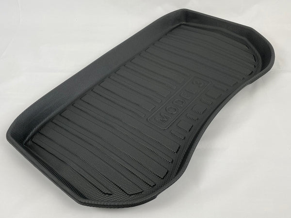 Tesla Model 3 kleine frunkmat - beschermende mat voor alle weersomstandigheden - streepontwerp - M3 2021 / 2022 / 2023
