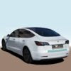 Tesla Model 3 beschermfolie voor de laadrand - laadrand beschermfolie in een complete set