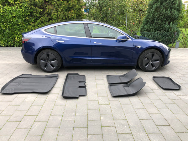 hemel verdediging Invloedrijk Tesla Model 3 All-Weather Matten 5-Delige Complete Set - Rubber Matten –  E-Mobility Shop