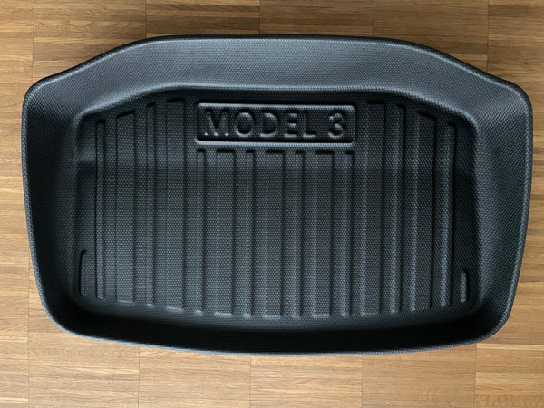 Tesla Model 3 Kabelcompartiment Mat - All Weather Mat - Gestreept Design