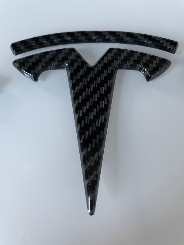 T-Logo set voor voor, achter en stuur voor Model 3 - doppen