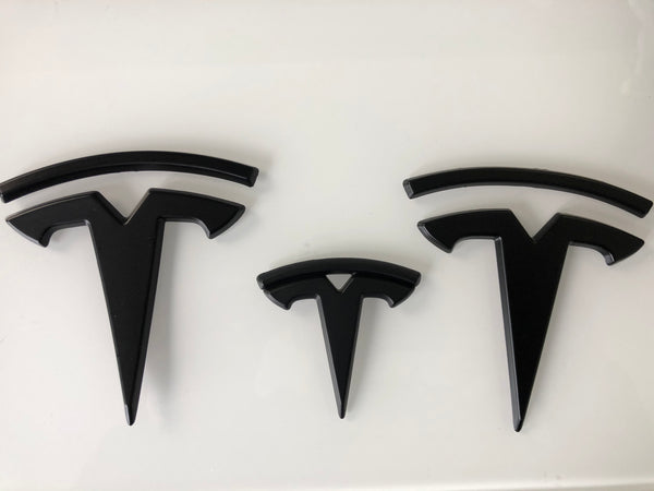 T-Logo set voor voor, achter en stuur voor Model 3 - doppen