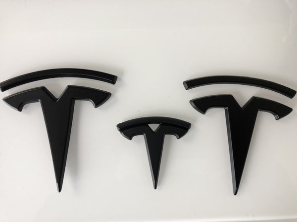 T-Logo set voor voor, achter en stuur voor Model Y - doppen
