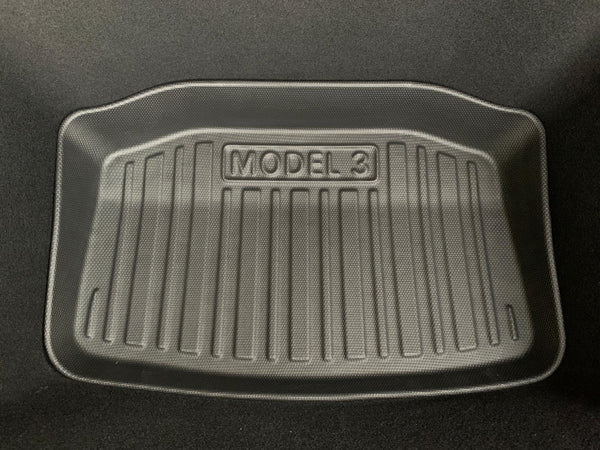 Tesla Model 3 Kabelcompartiment Mat - All Weather Mat - Gestreept Design